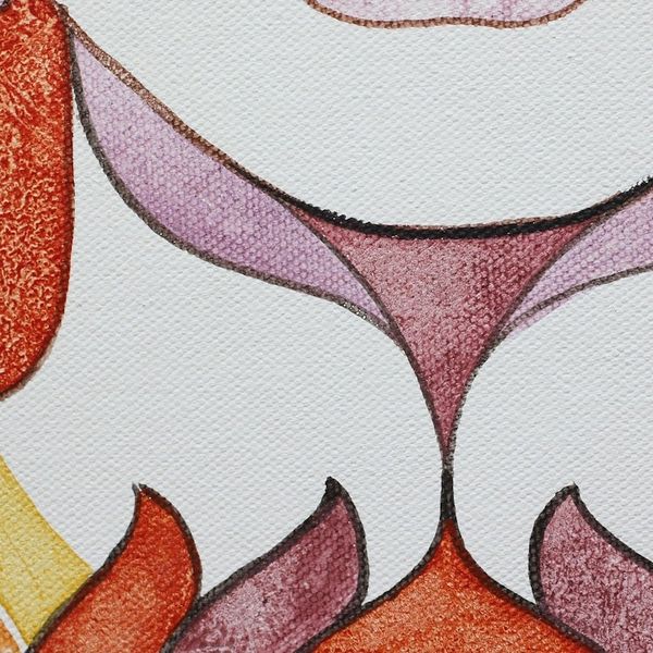 Alternate image for Original Signed Cubist Motivational Portrait Painting Controlled Mind