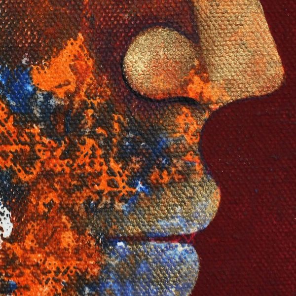 Alternate image for Romantic Expressionist Portrait Painting from India Pure Love II