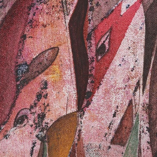 Alternate image for Abstract Acrylic Painting from India Go with the Flow I