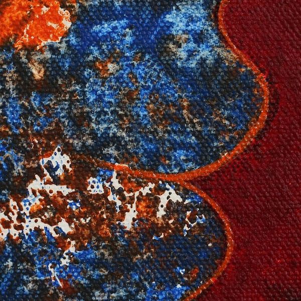 Alternate image for Expressionist Painting of a Face in Orange from India Fragrance