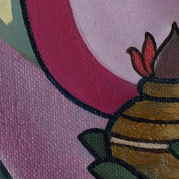 Alternate image for Oil Expressionist Painting of Ganesha from India Holy Ganesha