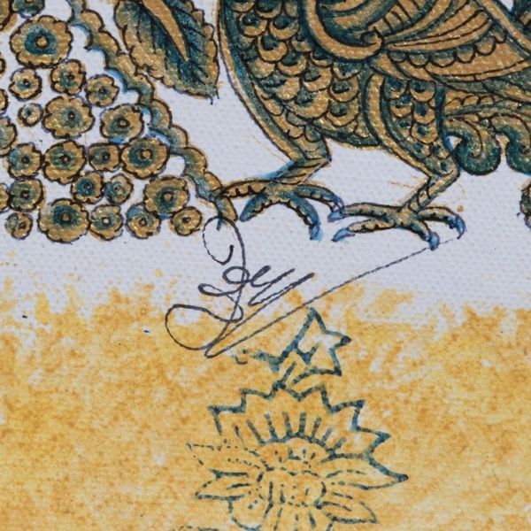 Alternate image for Folk Art Tree of Life Painting from India A Beautiful Forest