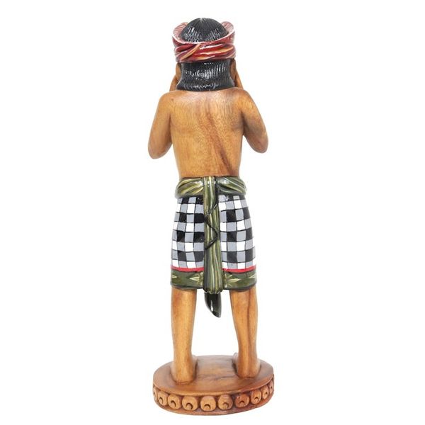 Alternate image for World Peace Project Balinese Hand-Carved Wood Sculpture One of Tri Kaya Parisudha