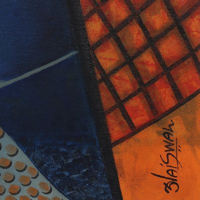 Alternate image for Peace-inspired Signed Original Portrait Painting from India Peace