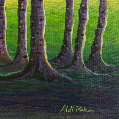 Alternate image for Tree-Themed Original Acrylic Painting A Difference