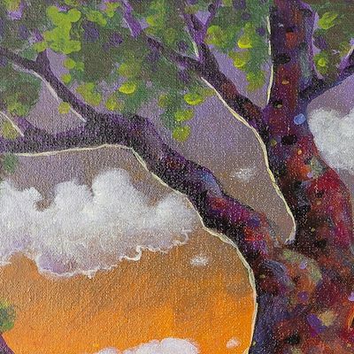 Alternate image for Original Signed Acrylic Landscape Painting Trees Always Give