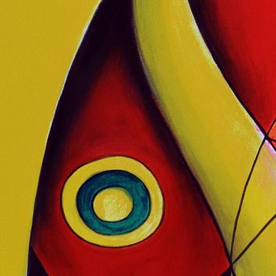 Alternate image for Abstract Profile Portrait of Hindu Deity Lord Ganesha Golden Serenity