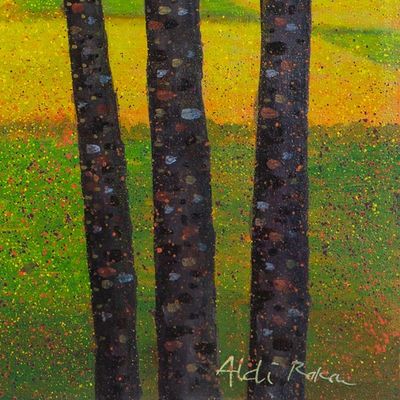 Alternate image for Landscape Painting from Javanese Artist My Ricefield is Yellowing