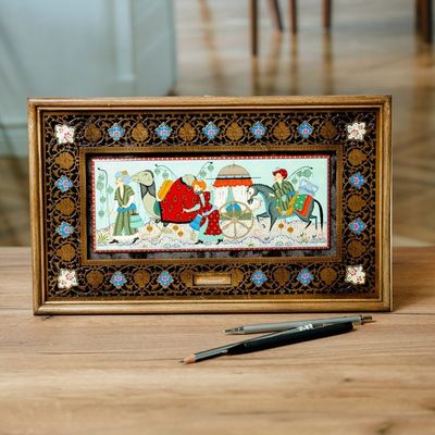 Alternate image for Painting in Traditional Uzbek Lacquer Miniature Art Style Caravan II