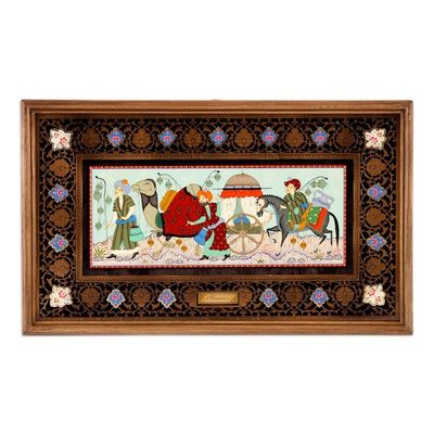 Alternate image for Painting in Traditional Uzbek Lacquer Miniature Art Style Caravan II