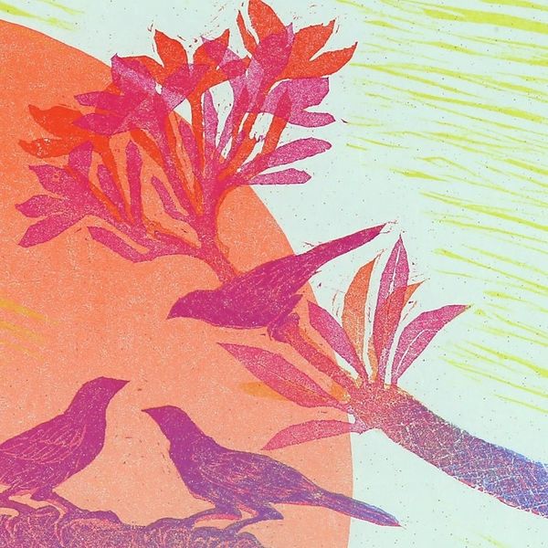 Alternate image for Sun and Tree Limited Edition Ink Print from Thailand Sun Light