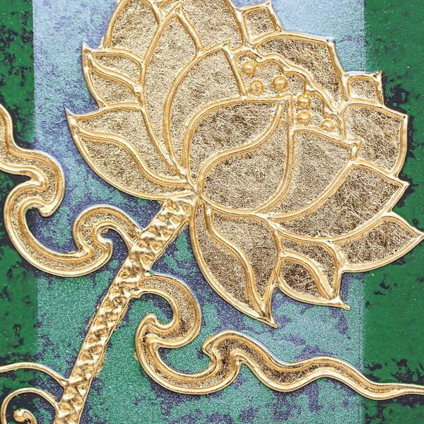 Alternate image for Lotus Flower Triptych Painting on Canvas Triptych Plentiful