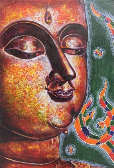 Alternate image for Thai Original Signed Portrait of Buddha The Buddhism ll