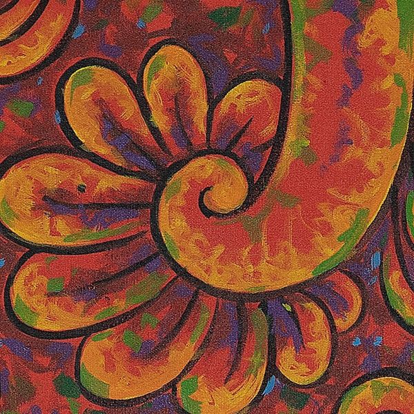 Alternate image for Signed Unstretched Floral Expressionist Acrylic Painting Equilibrium