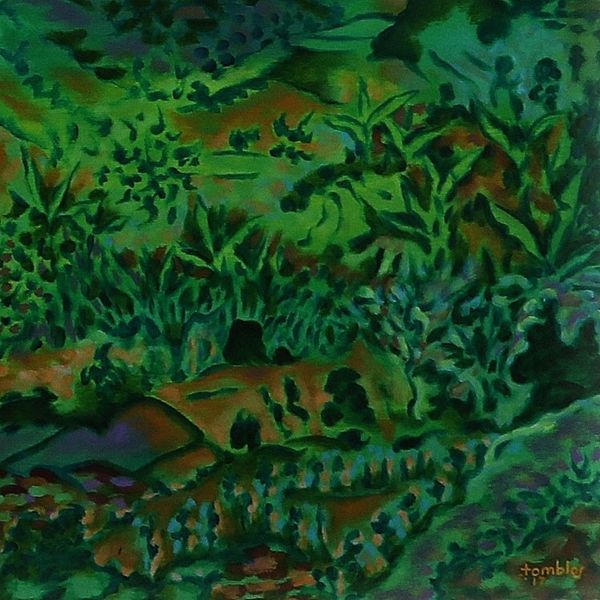 Alternate image for Green Impressionist Landscape Painting 2017 from Java Baturiti Beauty
