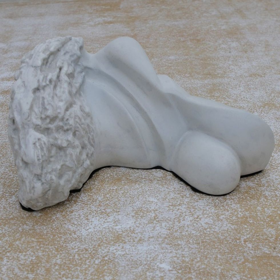 Feminine Sculpture of Acrylic Resin with Marble Powder 'Woman in Change'