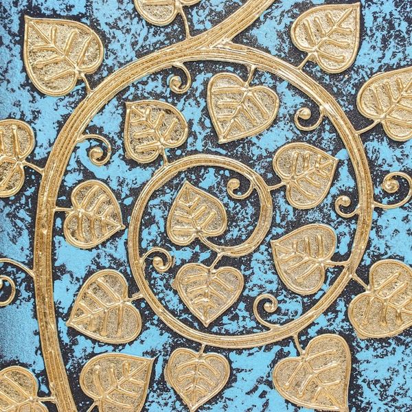 Alternate image for Acrylic and Gold Foil Triptych on Canvas Winter Wealth