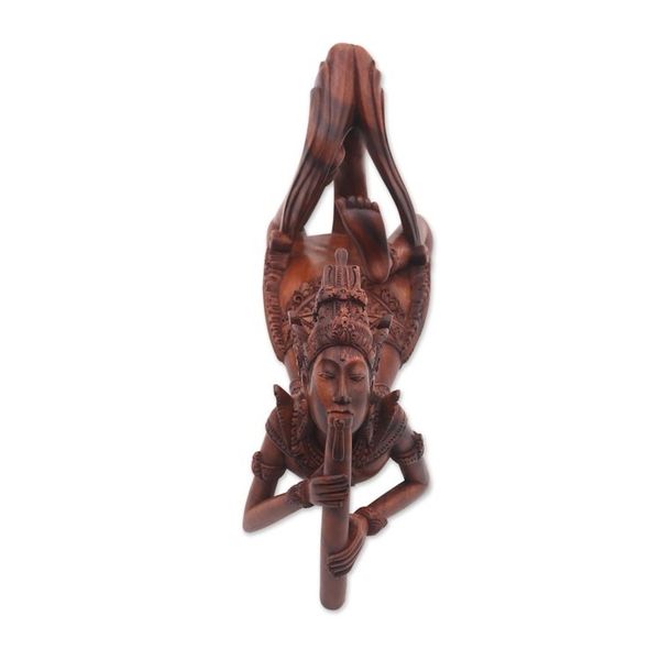 Alternate image for Hand Carved Cultural Sculpture Flute Player