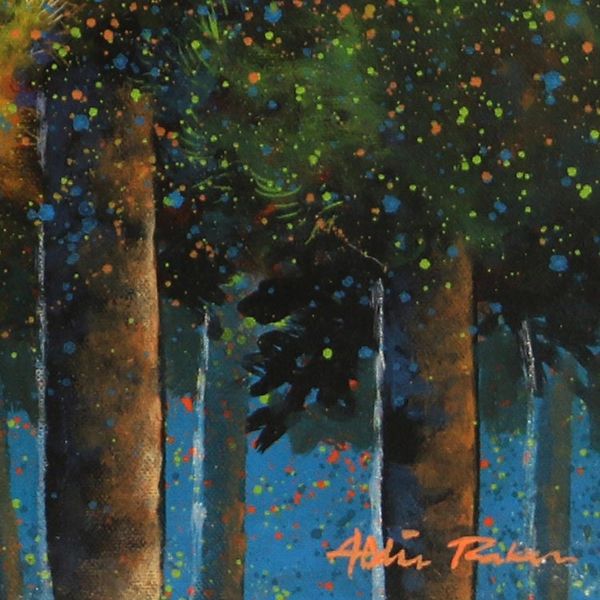 Alternate image for Acrylic Landscape Painting on Canvas Peace in Fir Forest