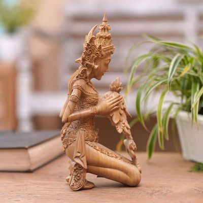 Alternate image for Hibiscus Wood Indonesian Goddess Sculpture Dewi Sri