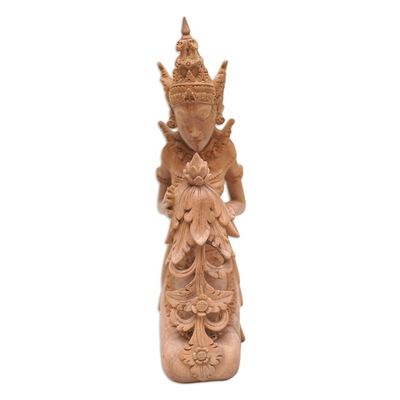 Alternate image for Hibiscus Wood Indonesian Goddess Sculpture Dewi Sri