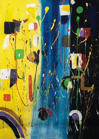 Alternate image for Signed Original Abstract Painting from Ghana Stars