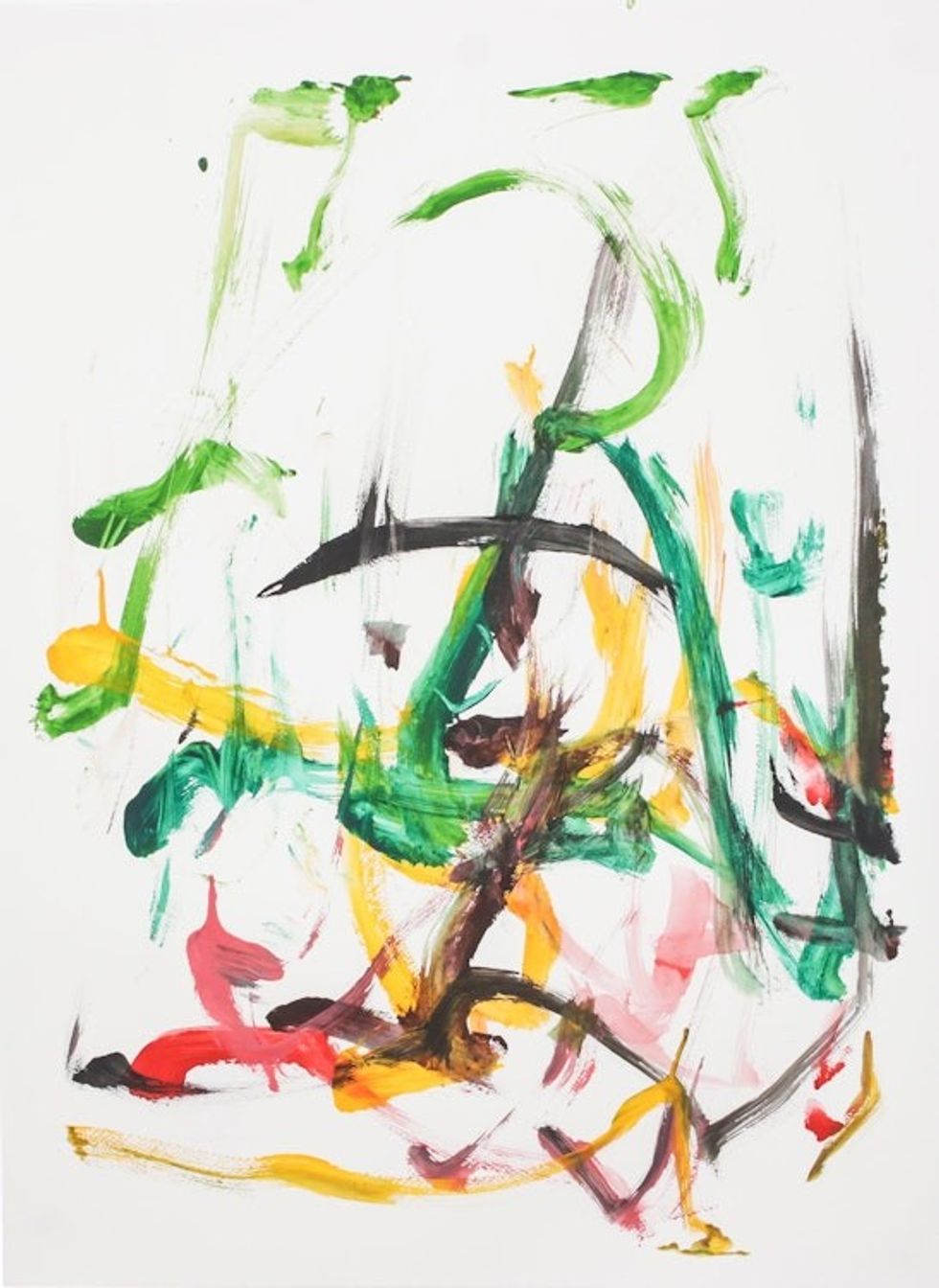 Thai Elephant Painting with a Seal of Authenticity 'Playground'