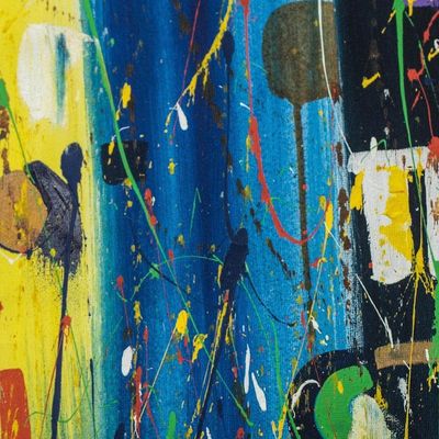 Alternate image for Signed Original Abstract Painting from Ghana Stars