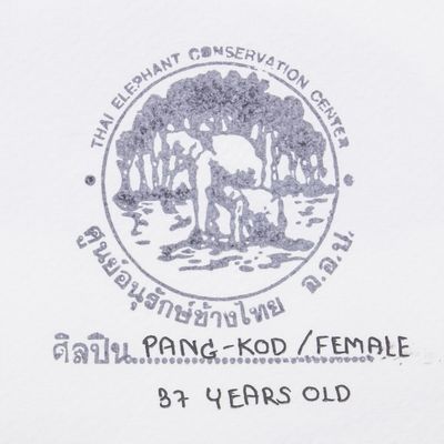 Alternate image for Thai Elephant Painting with a Seal of Authenticity Playground