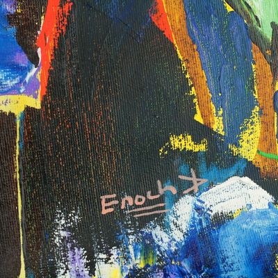 Alternate image for Signed Impressionist Mother and Child Painting from Ghana Joy