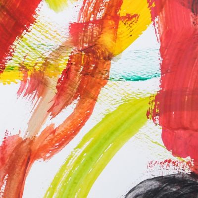 Alternate image for Authentic Original Abstract Elephant Painting from Thailand Party