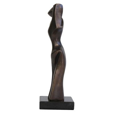 Alternate image for Modern Bronze Sculpture of Mother and Child on Granite Base Tender Moment