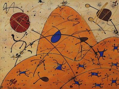 Alternate image for Abstract Painting of Rio Hills of Rio de Janeiro III