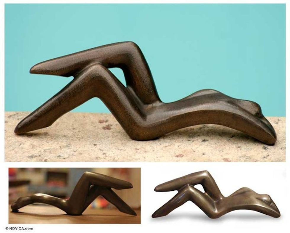 Bronze sculpture 'Sunbather II'