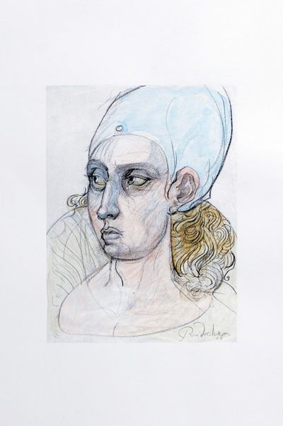 Alternate image for Impressionist Graphite Portrait of Renaissance Noblewoman Memories