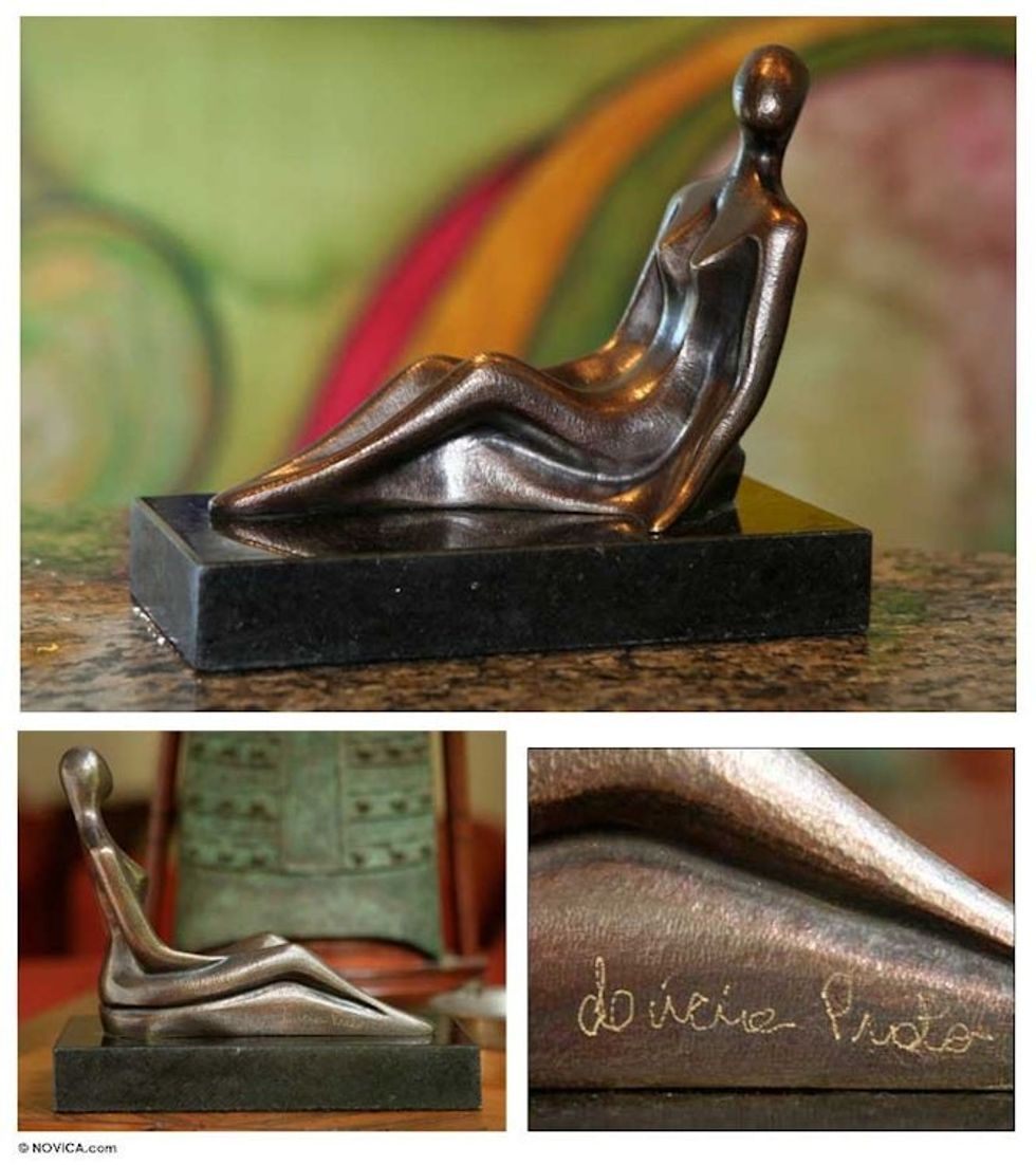 Bronze sculpture 'Contemplation'