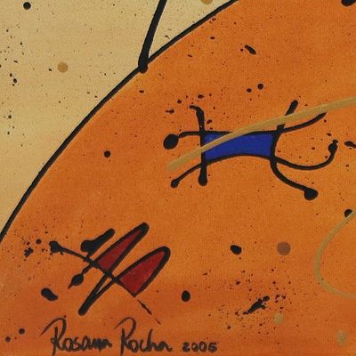 Alternate image for Abstract Painting of Rio Hills of Rio de Janeiro III