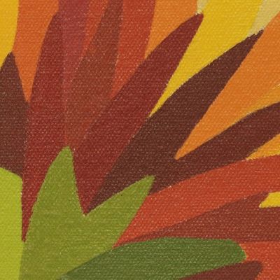 Alternate image for Signed Modern Painting of Yellow Flowers 2018 Flowers V