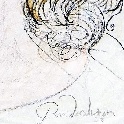 Alternate image for Impressionist Graphite Portrait of Renaissance Noblewoman Memories