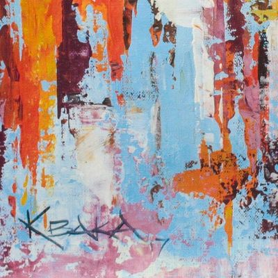 Alternate image for World Peace-Inspired Signed Abstract Painting from Ghana Forgiveness