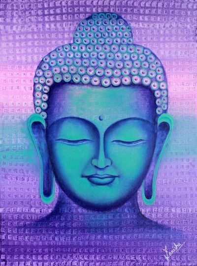 Alternate image for Buddha Portrait Signed Buddhism Fine Art Enlightenment