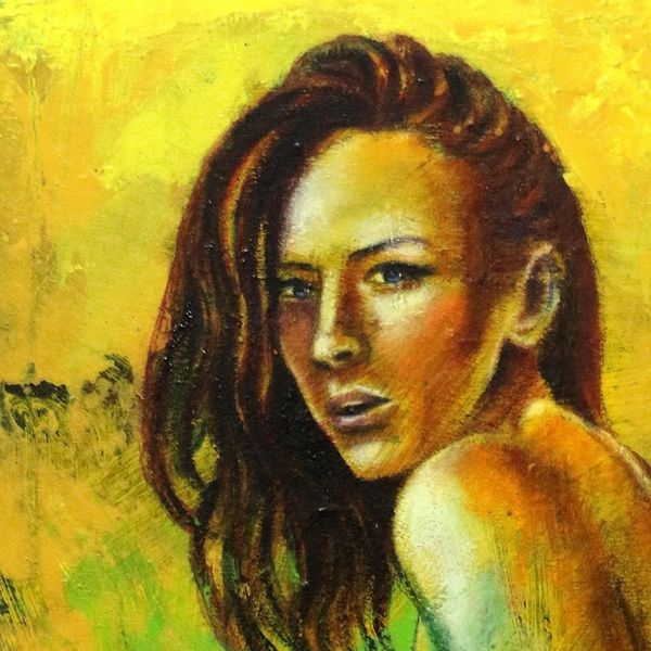 Alternate image for Original Expressionist Painting of Artistic Nude A Strong Woman