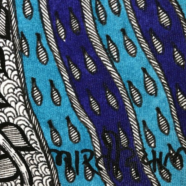 Alternate image for Krishna-Themed Madhubani Painting on Handmade Paper Benevolent Krishna