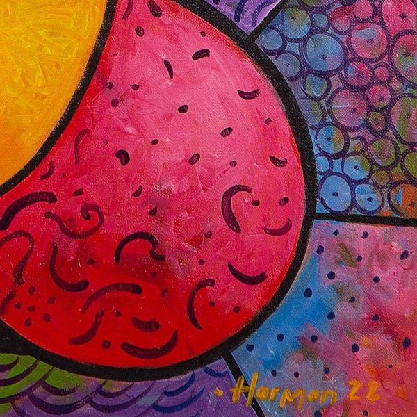Alternate image for Signed Acrylic Painting on Canvas Ni Wayan Kashi
