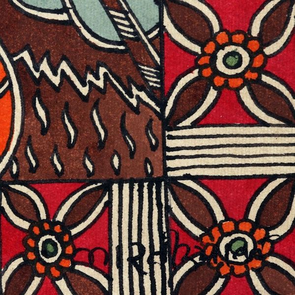 Alternate image for Madhubani Folk Painting on Handmade Paper Teachings of Buddha