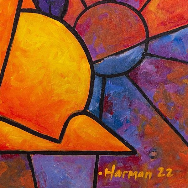 Alternate image for Acrylic Sunbathing Painting on Canvas Ni Wayan Sachi is Sunbathing