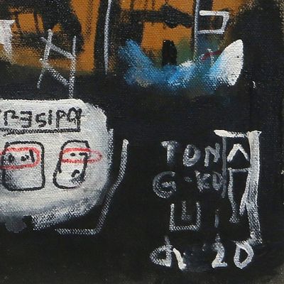 Alternate image for Indonesian Mixed Media Painting with City Motif Failed Architect