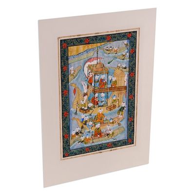 Alternate image for Traditional Watercolor on Paper Painting from The Silk Road Noahs Ark