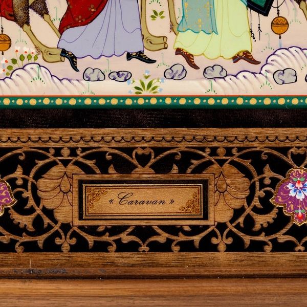 Alternate image for Uzbek Folk Painting in Lacquer Miniature Art Style Caravan I
