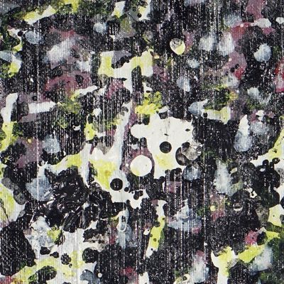 Alternate image for Unstretched Abstract Acrylic Painting with Dotted Pattern Harmony at Night